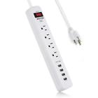 Ush-4u4a-9c Bestten Outlet Usb Power Strip Joule Surge Protector With Charging