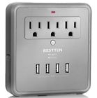 Usw-4u3a-0ag Bestten New Multi Outlet Wall Mount Adapter Surge 604945061074