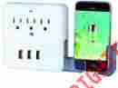 W3u3a Bestten 3 Wall Outlet Tap And Usb Surge Protector Charger With Cellphone Dock W3u3a Bestten 3 Wall Outlet Tap And Usb Surge Protector Charger With Cellphone Dock