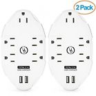 Yubi Power 5 Outlet Plug Surge Protector Wall Tap With 2 Usb Ports 2.1a 889907011087 Yubi Power 5 Outlet Plug Surge Protector Wall Tap With 2 Usb Ports 2.1a 889907011087