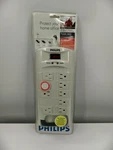 Philips Surge Protector 10 Outlet Power Strip White 8FT Cord SPP3201WA/17. Fixed Price $24.99.