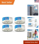 Wall Mount Surge Protector With 3-MINUTE Delay Safeguard Appliances, 4 Pack. Fixed Price $83.96.