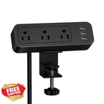 Jsver Desk Clamp Power Strip 3 Ac Usb Charging Station 6.5FT Cord. Fixed Price $27.99.