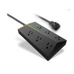Titan 6-OUTLET Surge Protector, 1080J, 4FT Braided Cable, Rotating Plug, Rgb. Fixed Price $20.00.
