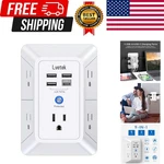 5 Outlet Surge Protector Wall Mountable Charger With 4 Usb Ports - 1680J Multi. Fixed Price $14.09.