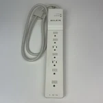 Belkin BE107200-06 Outlet Power Strip Surge Protector 6' Cord Plug 2160J. Fixed Price $15.18.
