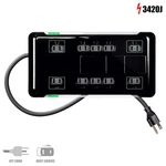 10 Outlet Power Strip Surge Protector 3420J Grounded Slim Dust Covers 8FT Cord. Fixed Price $57.98.