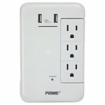 Prime Outlet Tap, Surge, Usb, 2 In., Whi. Fixed Price $35.00.