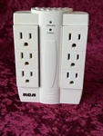 Rca 6-OUTLET Swivel Wall Tap Surge Protector 02-007-4MS.. Fixed Price $14.00.