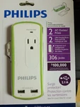 Philips Travel Surge Protector 2 Usb Charging Ports And Ac Outlets. Fixed Price $12.00.