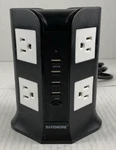 Safemore 8 Ac Outlets 4 Usb Charging Station Power Strip Tower Surge Protector. Fixed Price $5.99.