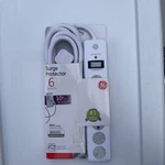 General Electric Surge Protector 6 Outlet 10' White Extension Cord 800 Joule. Fixed Price $8.00.
