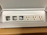 Byrne Furniture Power Multi-outlet Silver White Hardwire #9862. Fixed Price $125.20.