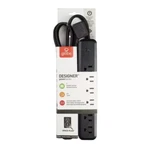 Globe Electric Designer Series Ft. 6-OUTLET Power Strip, Black. Fixed Price $16.74.