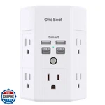 One Beat 1680J 3 Side Power Strip Multi Plug Expander, Surge Protector, 5 Out. Fixed Price $20.00.