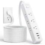 Flat Extension Cord 15 Ft 1080J Surge Protector 6 Outlets 3 Usb Ultra Thin. Fixed Price $40.54.