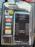 Monster Power Platinum 600 6-OUTLET/2-USB Surge Protector Strip Black. Fixed Price $65.00.