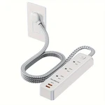 Flat Plug Power Strip Surge Protector, 5FT Ultra Thin Extension Cord,nine Socket. Fixed Price $15.75.