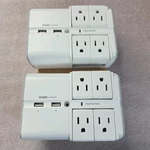 2 Pack Echogear Usb Wall Charger Surge Protector 4 Pivoting Outlets. Fixed Price $29.99.