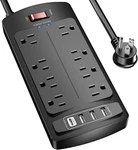 Regleta Con Protector De Sobretensiones - Cable Extensi 8 Tomas Corr. Fixed Price $33.25.