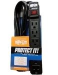 Tripp-lite TLP6B Surge Protector (black) 6FT 6-OUTLET 360 Joules Nib. Fixed Price $18.88.