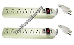 2X Surge Protector 6 Outlet T-type Power Strip Lighted Switch & Circuit Breaker. Fixed Price $25.99.
