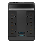 Rocketfish 6 OUTLET/2 Usb Swivel Wall Tap 2100 Joules Surge Protector - Flat .... Fixed Price $69.52.