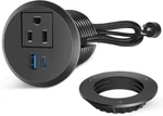 Inch Desk Power Grommet Outlet, Recessed With 20W Usb-c, Black. Fixed Price $21.99.