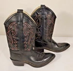 Old Women Size 7 Brown Leather Western Boots CCY8110G. Fixed Price $24.95.