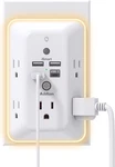 Surge Protector,outlet Extender With Night LIGHT,4 Usb PORTS(1 C),multi Plug. Fixed Price $25.46.