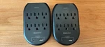 2X Wishinkle Surge Protector Ext. 6 Electrical Outlet With 1 & Micro Usb-c. Fixed Price $22.09.