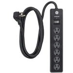 6-OUTLET Surge Protector, 6' Cord, Black. Fixed Price $16.33.