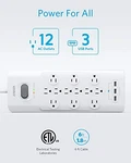 Anker Power Strip Surge Protector 12 Outlets 3 Usb-a 4000 Joules A2762 White. Fixed Price $30.24.