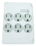 Surge TAP,1200 Joules, 6-OUTLET, White Plastic CT-044F-3. Fixed Price $25.81.