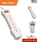 Eaton 7-OUTLET Flat Plug Surge Protector With 7FT Cord And Lifetime Insurance. Fixed Price $39.99.