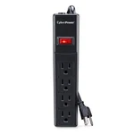 Cyberpower CSB404 Essential Surge Protector, 450J/125V, Outlets, 4FT. Fixed Price $13.00.