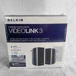 New Belkin Videolink 3 Powerline Internet Adapter Sealed Box 1000. Fixed Price $29.99.