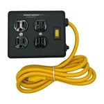 Heavy Duty 4 Outlet Metal Surge Power Box - Black With 6 Feet Cord 180 Joules. Fixed Price $34.90.