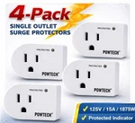 4-PACK Powtech Surge Protector Outlet Wall Plug Single Voltage Protection. Fixed Price $22.95.