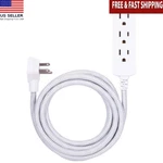 10 Ft 3-OUTLET Extension Cord Flat Plug Fabric Cover Indoor Power Supply White. Fixed Price $16.58.