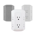 6-OUTLET Extender, Surge Protector, Spaced Wall Tap, 1-PACK, White. Fixed Price $23.38.