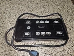 6-OUTLET Extender Surge Protector With 2 Usb Ports Charging Station Black. Fixed Price $10.00.