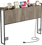 Headboard Only With Outlets, Wall Mount Wood Fluted Storage. Fixed Price $93.50.