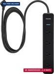 Philips 4-OUTLET Surge Protector Power Strip, 450J, Adapter-spaced, 4FT Braided. Fixed Price $23.49.
