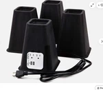 Richards Homewares 190110 Bed Risers With Usb Ports And Outlets, Black. Fixed Price $39.97.