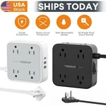 Surge Protector Power Strip Long Cord With 8 Outlet Usb Ultra Thin Flat Plug. Fixed Price $21.99.
