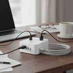 Smart Power Solution: 8-OUTLET Surge Protector With Usb Charging & Wall Mount. Fixed Price $19.89.