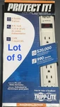 Lot Of 9 Tripp Lite TLP608 Surge Protector, 120V, Outlet, 8' Cord, Brand New. Fixed Price $160.00.