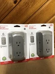 Lot Of 2 Ultrapro 6-OUTLET Surge Protector Side Access Grey New. Fixed Price $22.99.