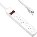 Iron Forge Cable 6 Surge Protector Power Strip 25 Ft Outlets, White. Fixed Price $34.52.